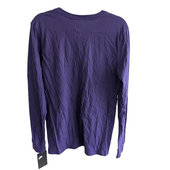 Nike Men's Team Legend Long Sleeve Tee Shirt Crew Neck Purple Size S - Picture 8 of 9